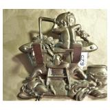 Brass Bath Tub Scene