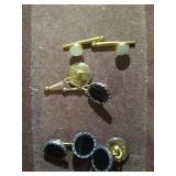 14 Sets Gold Tone & Silver Tone Cufflinks