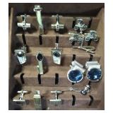 5 Sets -Silver Tone Cufflinks, Tie Tacks &/or Bars