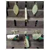 2 - Swank Silver Tone Cufflinks Sets