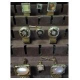 3 - Swank Gold Tone Cufflink Sets