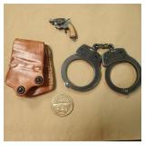 Smith & Wesson Handcuffs, Badge Holder & NRA Coin
