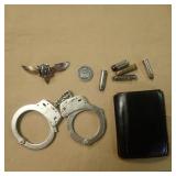 Smith & Wesson Handcuffs, Badge Holder & Coin