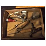 Ice Picks, Ice Shaver, Hand Grater & Brass Faucet