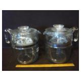 2 - Pyres Glass Coffee Pots