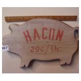 Wood Pig Decoration