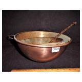 Copper Bowls & Strainer