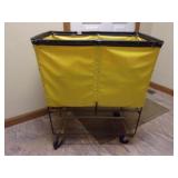 Laundry Rolling Cart & Plastic Basket