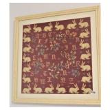 ABC Rabbit Tapestry Picture