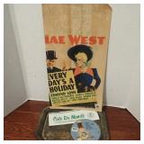 Mae West Advertising, Button & Tray