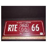 Route 66 Red Sign