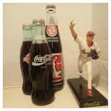 Carpenter Figurine & Coca Cola Bottles