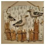 Wood Seagull Decoration
