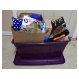 Tote of Decorations  -  4th July & Fall