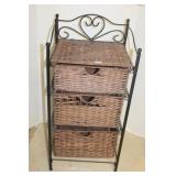 Metal & Wicker Shelf