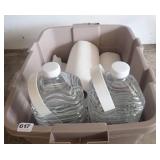 Water & Paper Towels