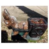 Concrete Donkey & Wagon