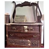 Antique Wish Bone Mirror Dresser