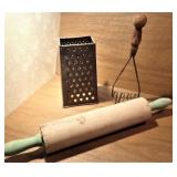 Grater, Rolling Pin & Masher