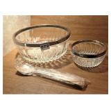 Leonard Crystal & Silver Plated Bowls