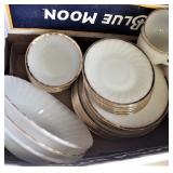 Gold Trim Plates, Cream & Sugar, Bowls & more