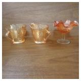 Carnival Glass Tumblers, Bowls, Fluted Bowl