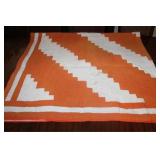 Handmade Quilt - Brown & White