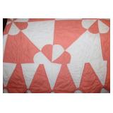 Handmade Quilt - Pink & White