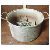 Aluminum Pot with Misc. Flatware