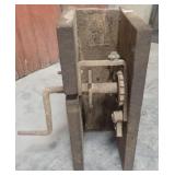 Old Winch Mounted in Wood Frame