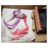 Table Cloth, Doilies, Fisher Price Train Car