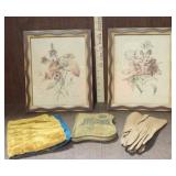 Ladies Gloves, Autograph Book & 2 Pictures