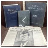Business Law Books, Atlas, Kennedy Newspaper