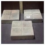 3 Unmarked Jos. Brayer Bricks