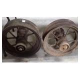 Pair 17" Wagon Wheels