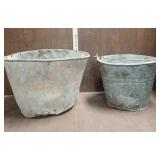 3 Galvanized Pails