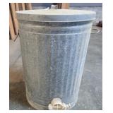 Galvanized Trash Can