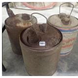 3 - 5 Gallon Gas Cans