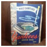 1952 Yankees Sketch w/Some Cards Taped in Book