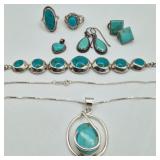 Turquoise Harmony: Jewelry Mix - Mostly Sterling Silver
