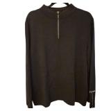 St John Sport Knit Sweater, Rhinestones, Black Size L