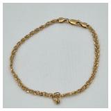 14k Gold Bracelet Emerald Ring Charm