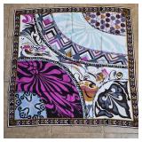 Emilio Pucci Silk Scarf Purple Abstract (#1)