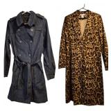 Talbots & Newport News Women's Trench Coats - Animal Print, Denim