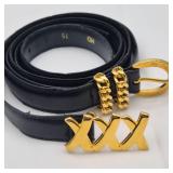 Pair of 1980s Paloma Picasso Leather Belts - Made in Italy