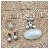 Pearl Ring, Earrings & Necklace