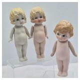 Bisque Doll Trio 6.25-Inch: Japan and Germany