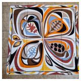 Emilio Pucci Silk Scarf Abstract Earthtones (#3)