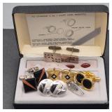 Men’s Cufflinks & Tie Clip — Sterling & Stone Mix