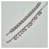 Sterling Silver Heart Bracelet Duo